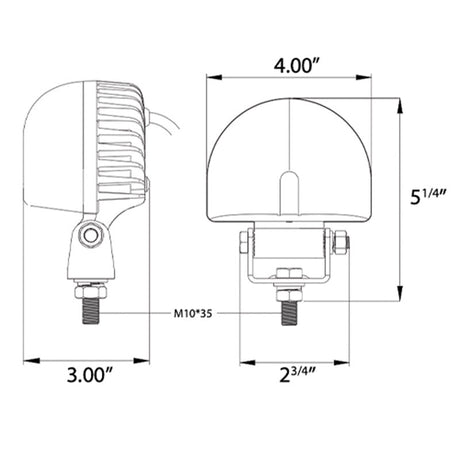 P0321HD ARC DE FEU POUR CHARIOT ÉLÉVATEUR AVEC SUPPORT