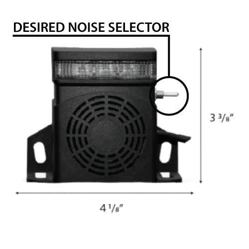 P0550 - 3 SOUNDS & WHITE STROBE FORKLIFT ALARM