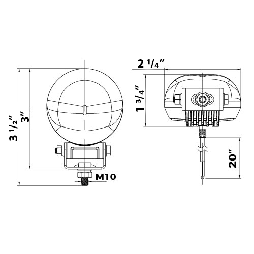 P0921 MINI LAMPE À ARC POUR CHARIOT ÉLÉVATEUR