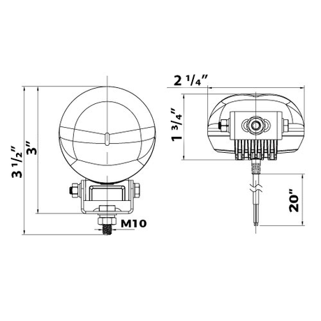 P0921 MINI LAMPE À ARC POUR CHARIOT ÉLÉVATEUR