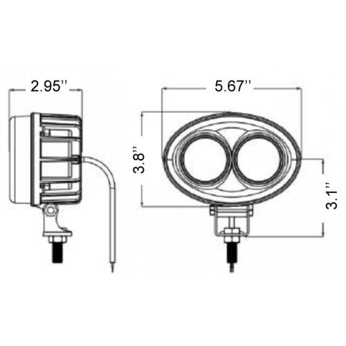 P9090 Forklift Spot Light